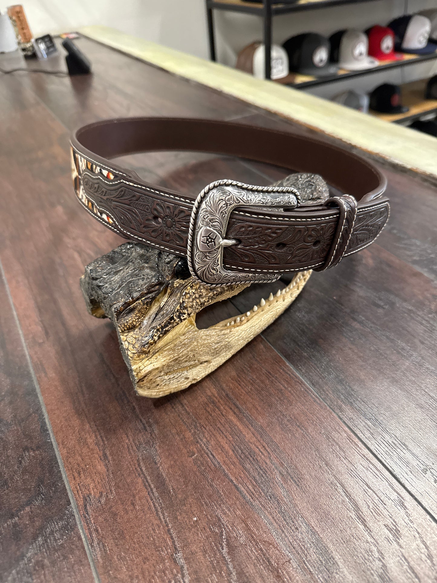 ARIAT Men’s Fabric Inlay Chocolate