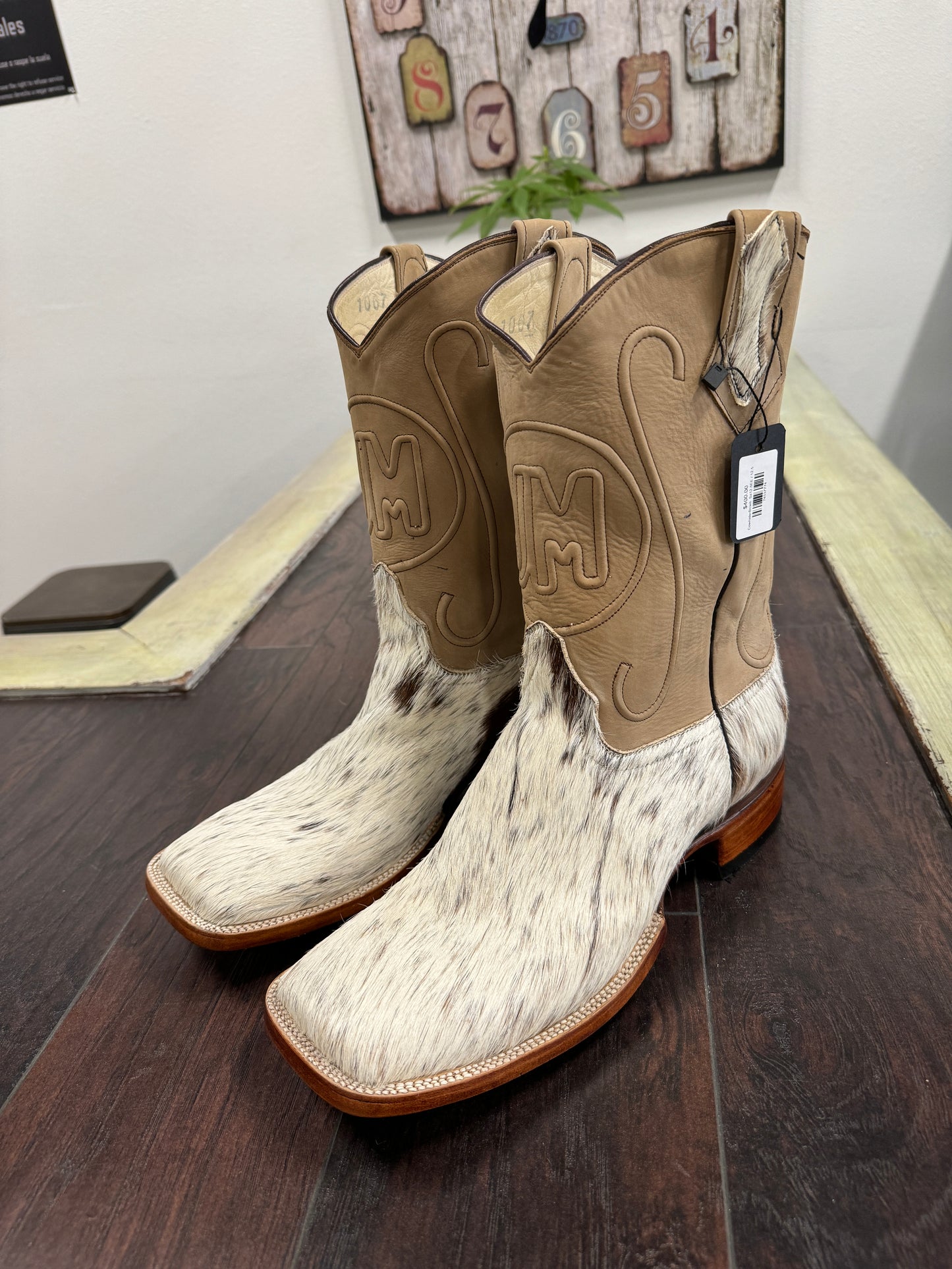 Cowhide-Br/wh Sz12.5EE