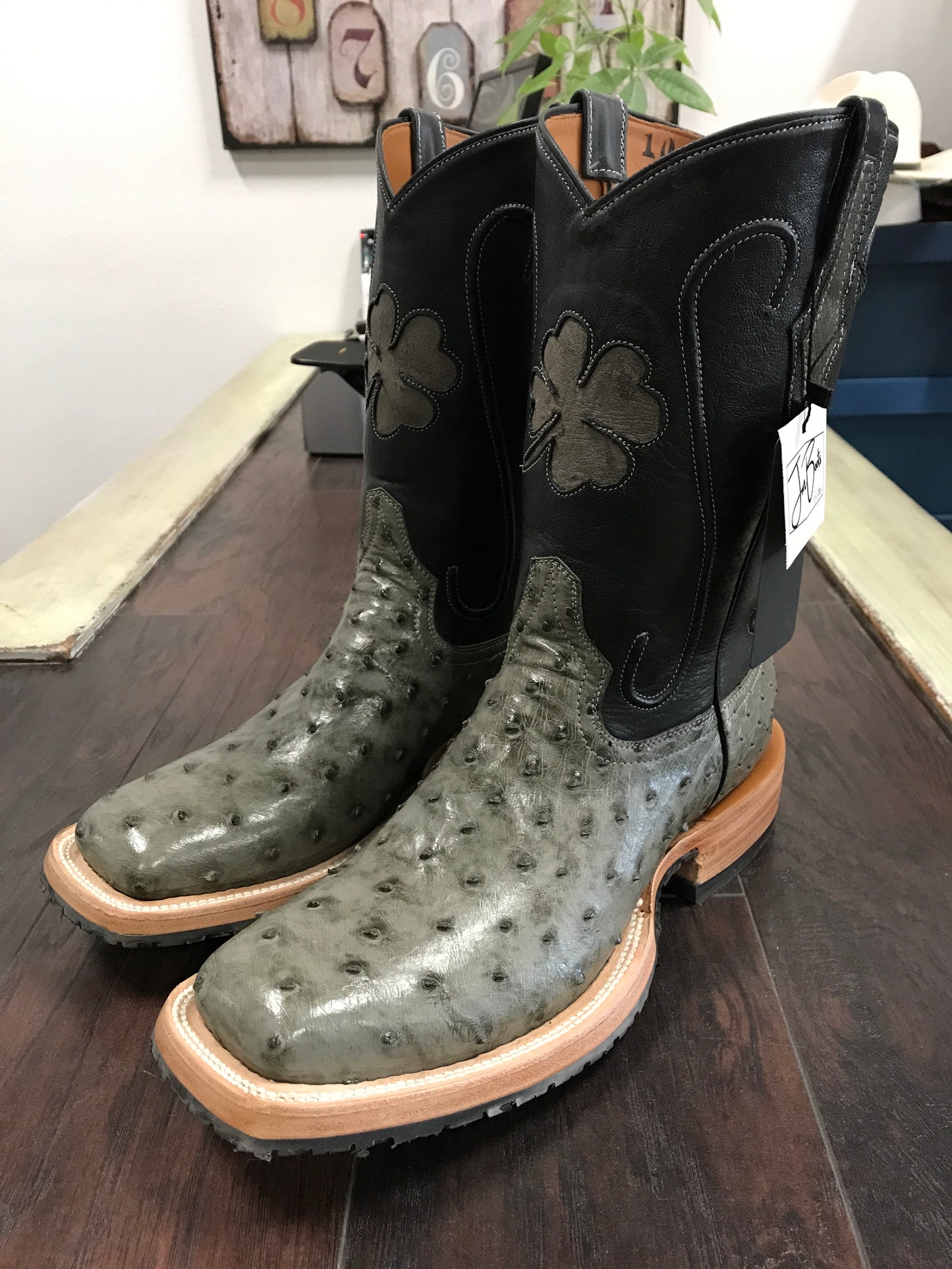 Ostrich Gray Steel Toe