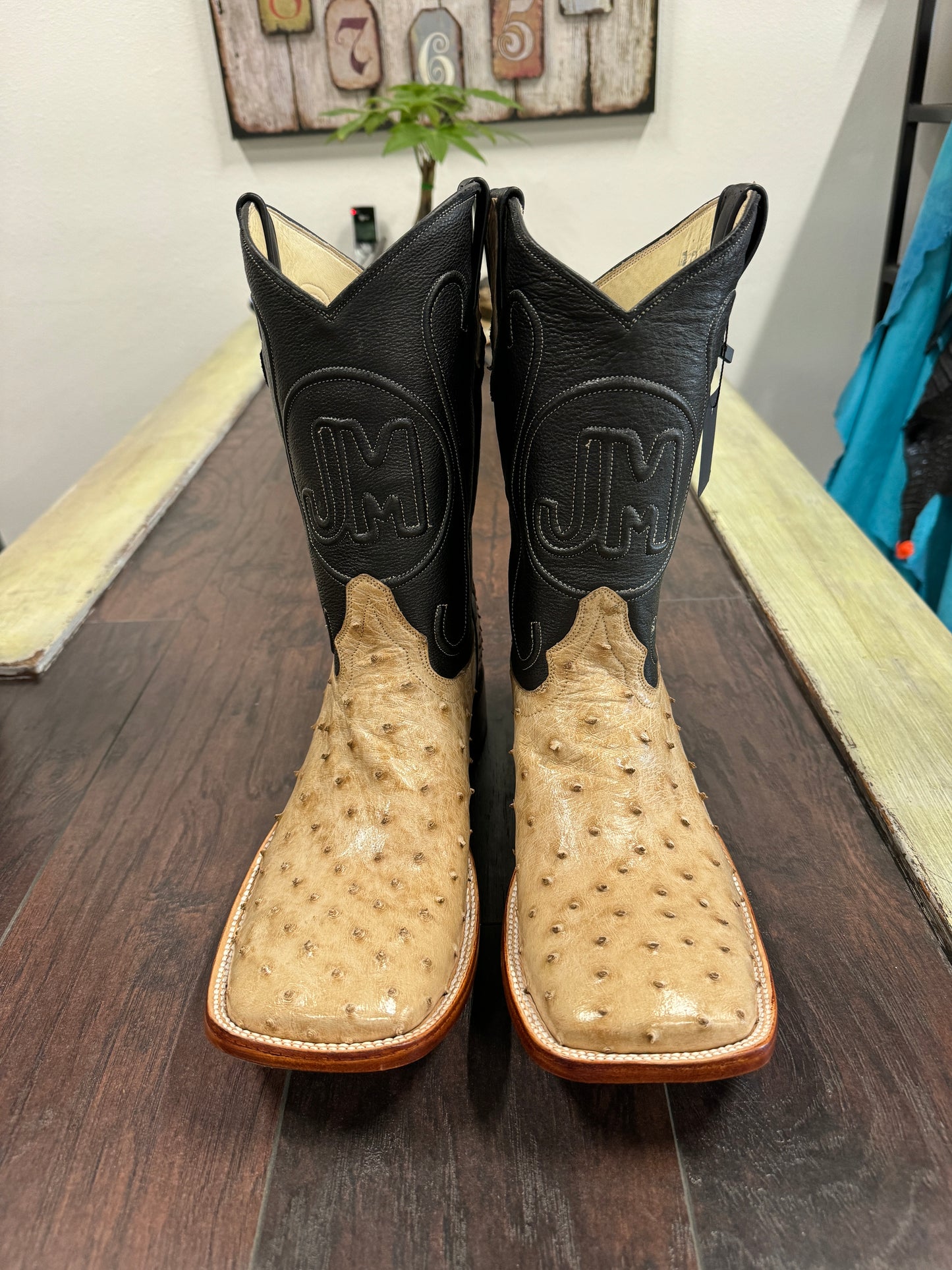Ostrich- Tan Bruciato Double Stitched