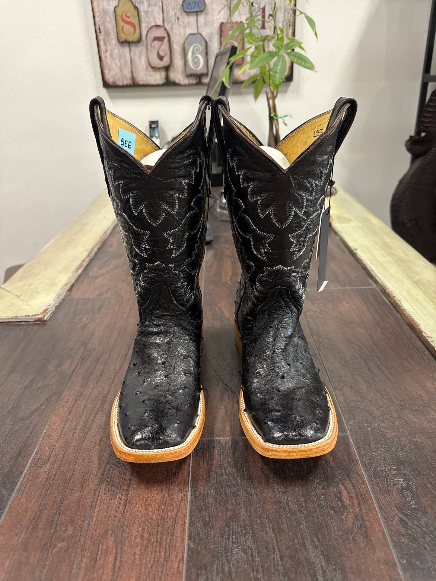 Ladies Black Ostrich