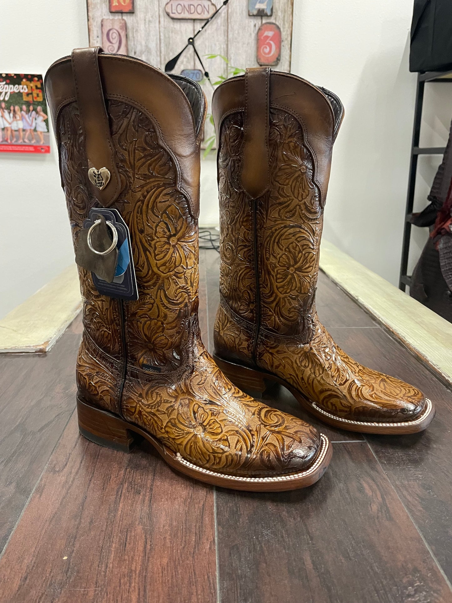 Mila Flor De Luz Square Toe Cowgirl Boot