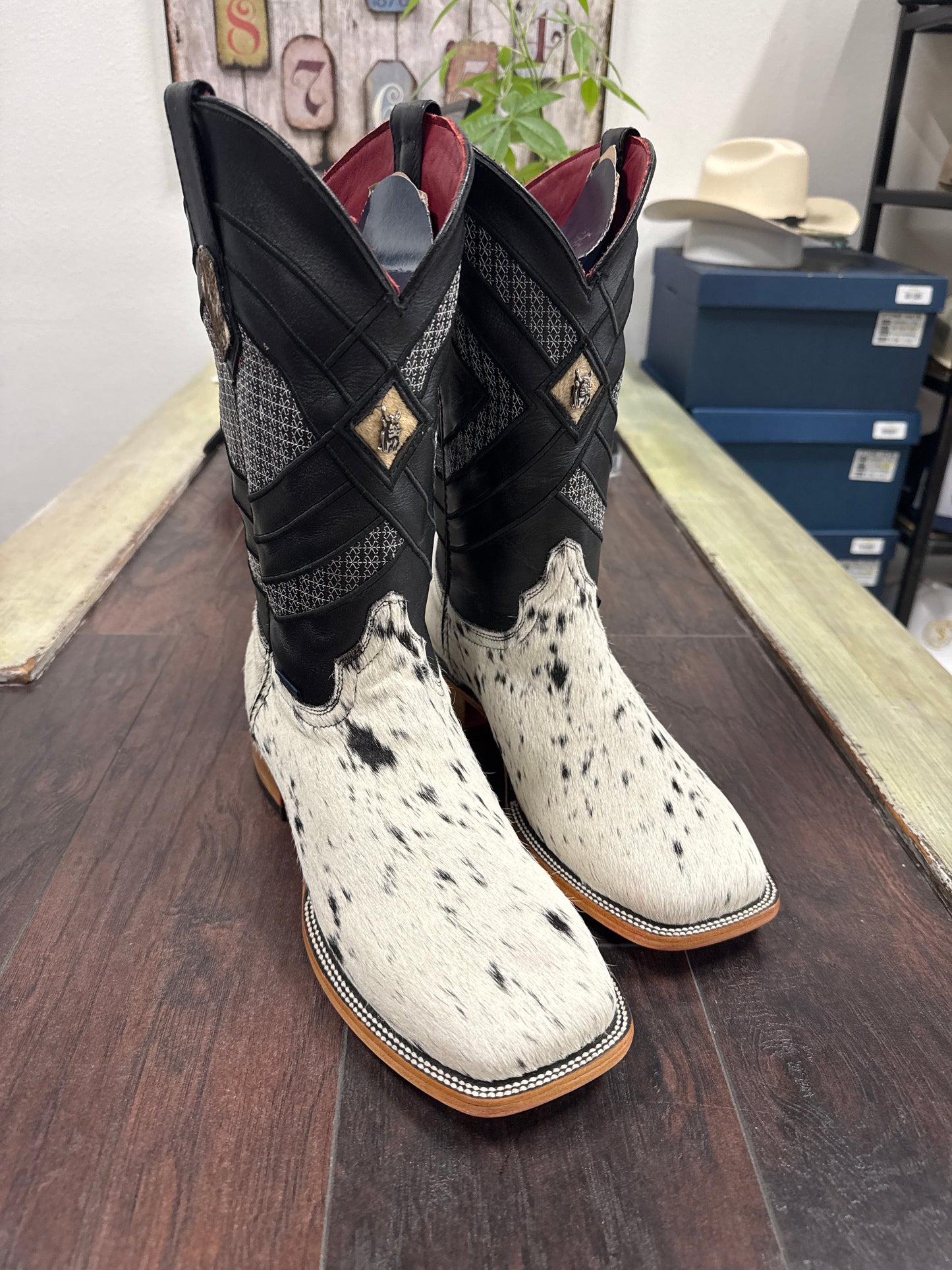 Men’s Rock’Em Cowhide bl/wh