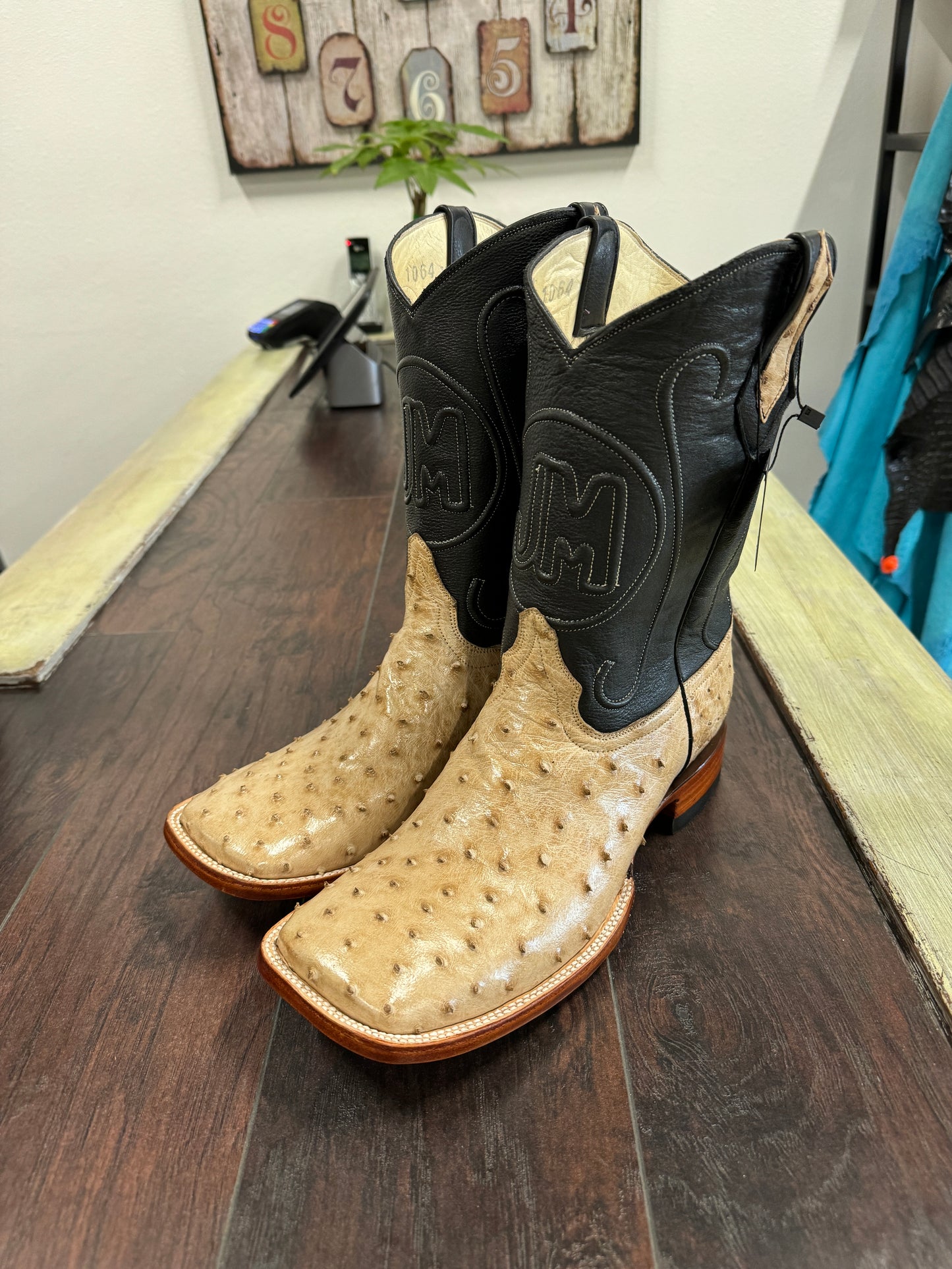 Ostrich- Tan Bruciato Double Stitched