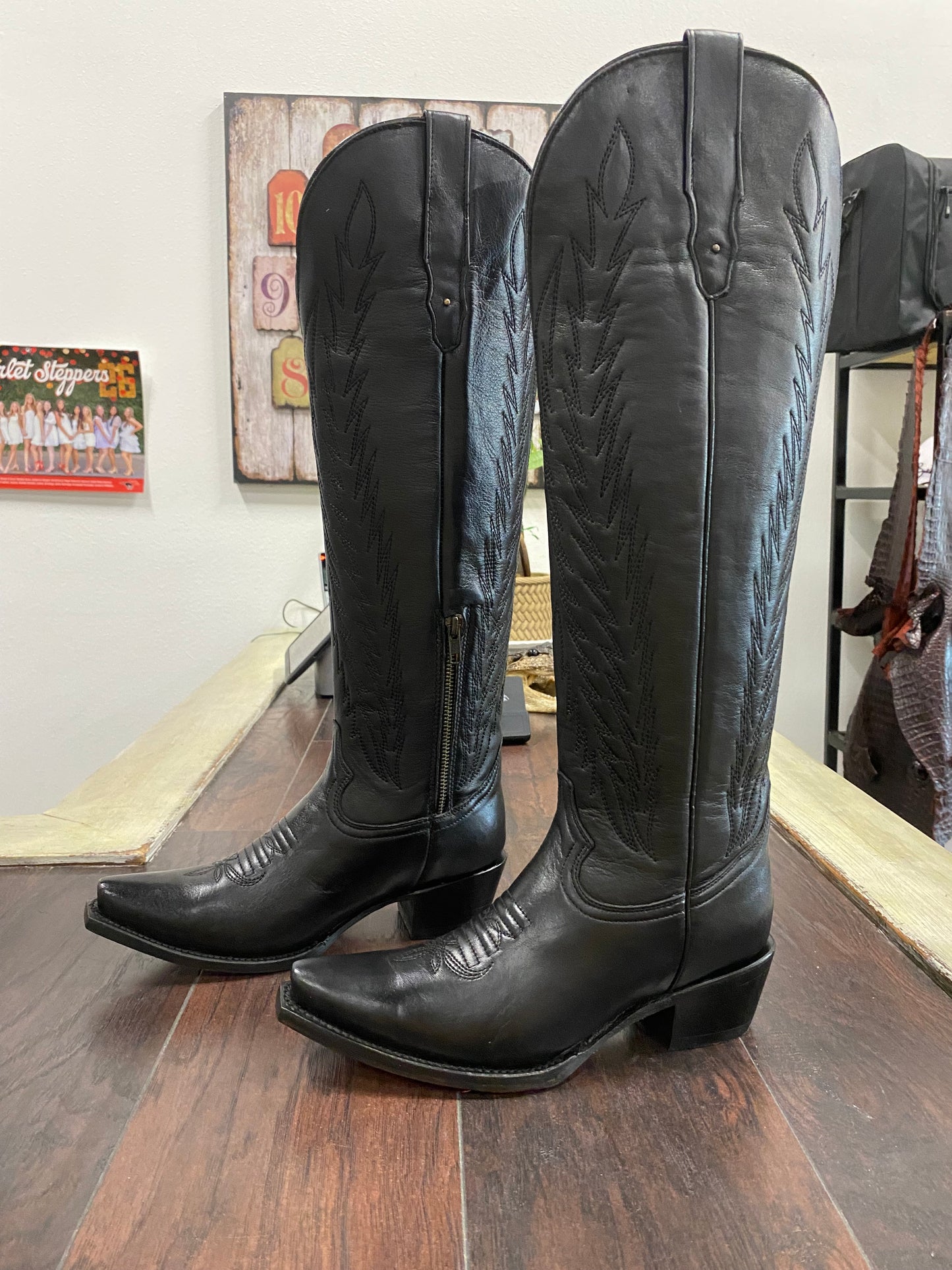 Valentina Tall Snip Toe~ Black