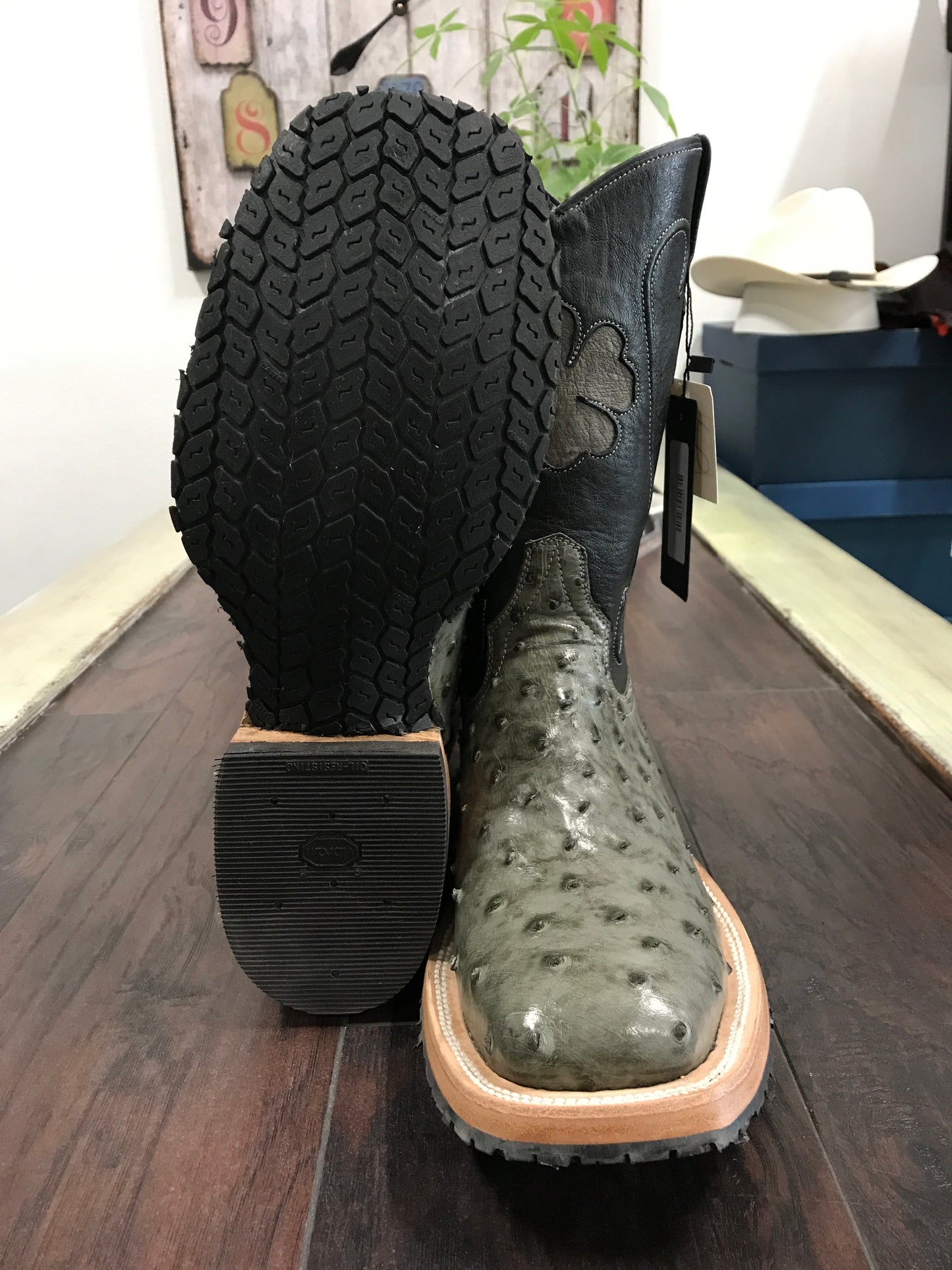 Ostrich Gray Steel Toe