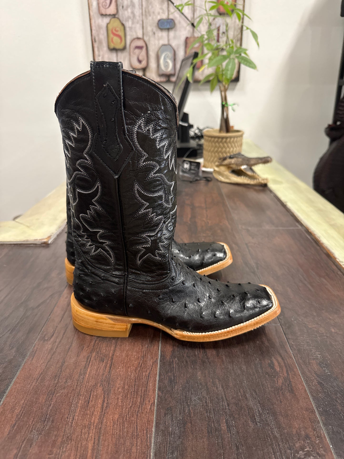 Ladies Black Ostrich