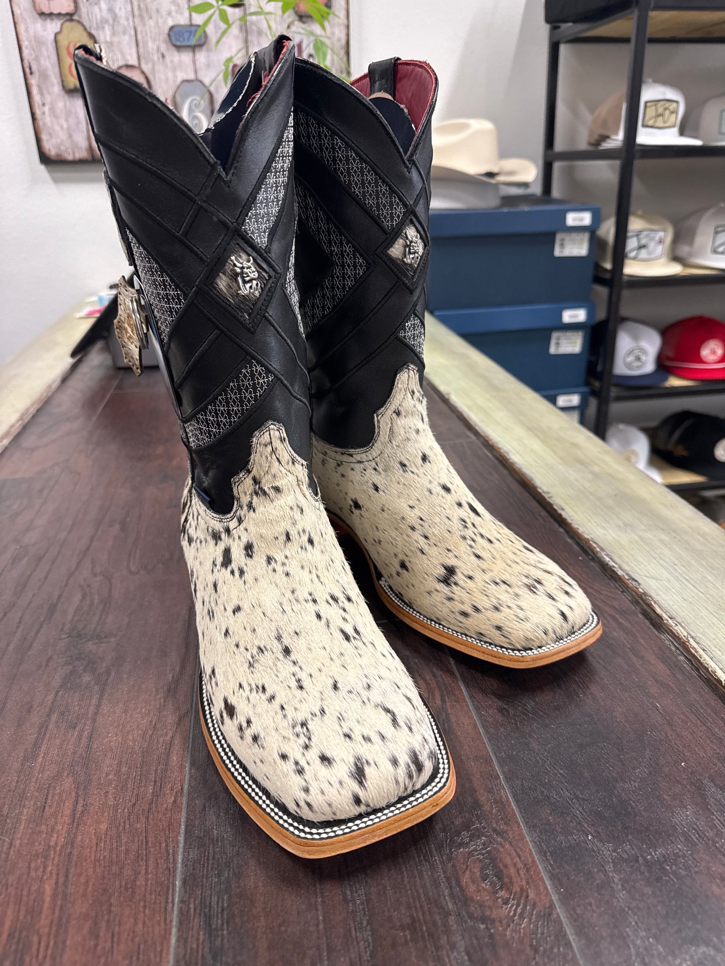 Men’s Rock’Em Cowhide bl/wh