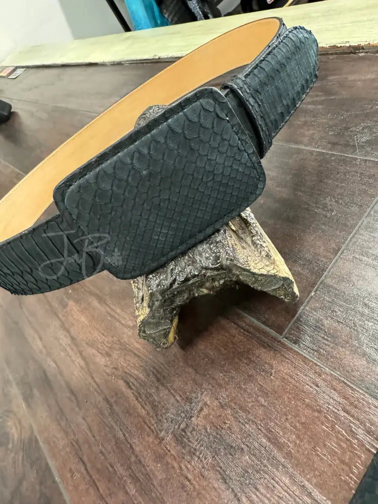 Belt Python-Matte Navy Blue - Exotic- Belt