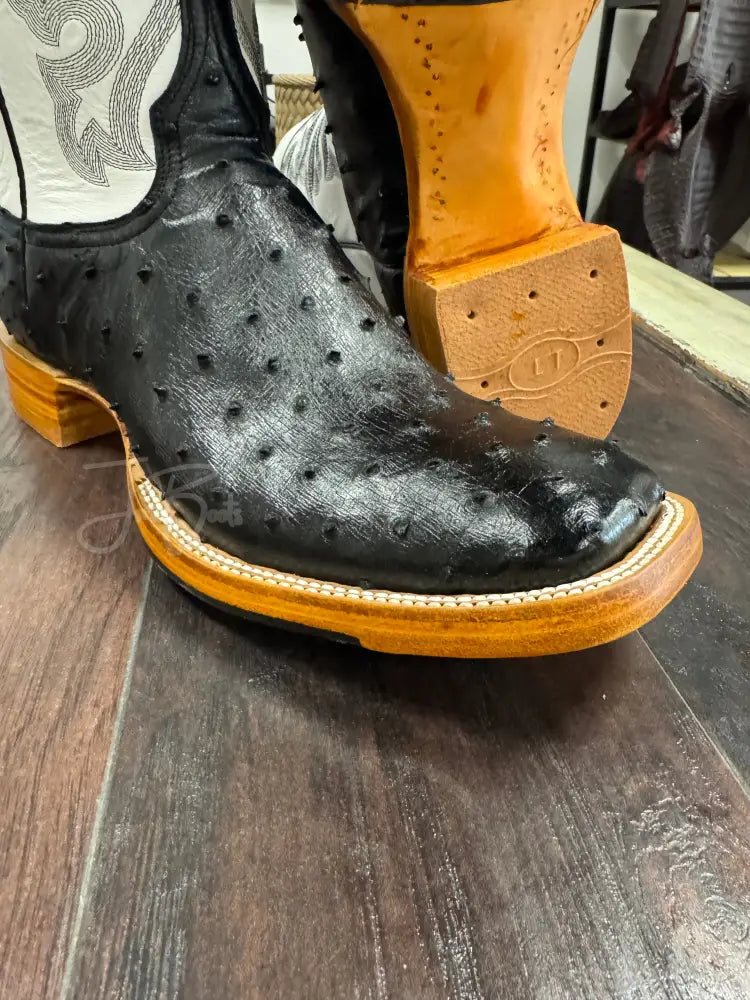 Black Ostrich Hybrid Sole - 13.5 E