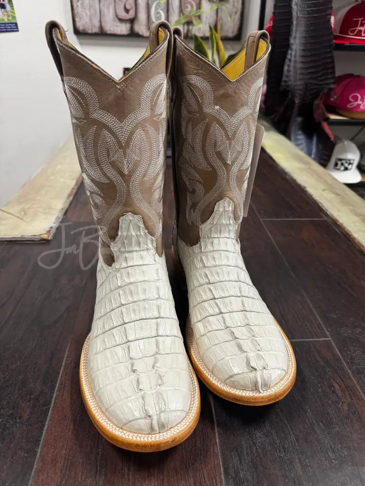Caiman Tail- Hueso - 9 1/2 EE - Men’s western boots