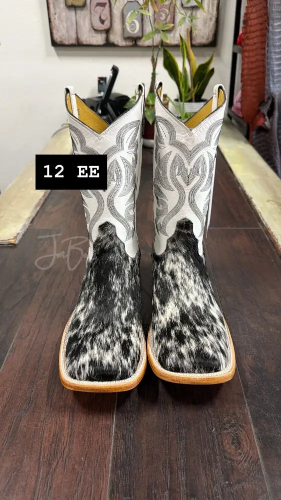 Cowhide Salt and Pepper - Cowboy boots