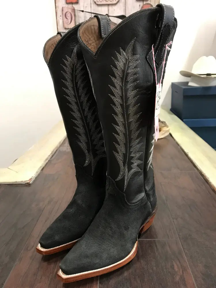 Ladies Roughout-black - 7 Wide - Boots