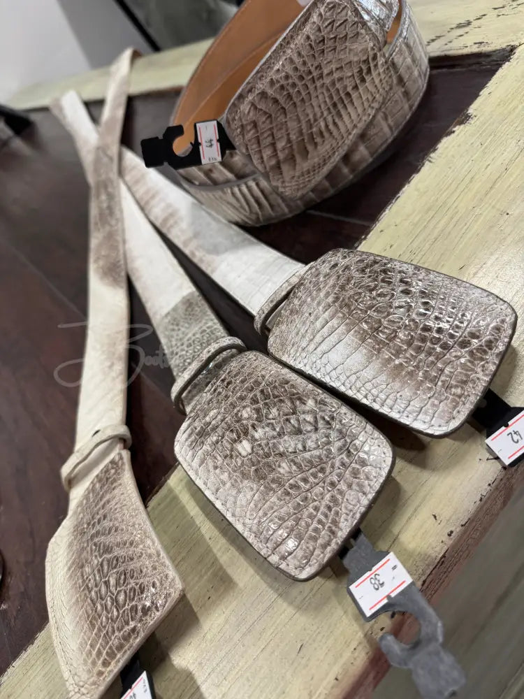 Natural Caiman Belt - belt