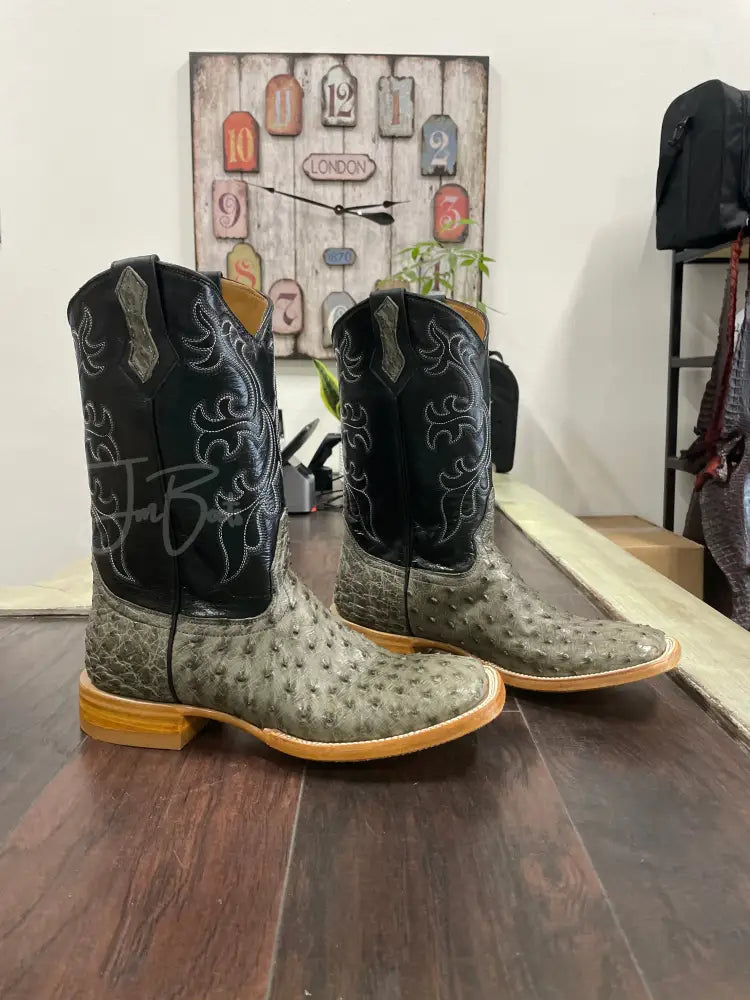 Ostrich- Serpentine Gray - Boots