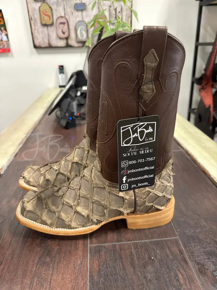 Pirarucu champagne - 9 EE - Men’s western boots
