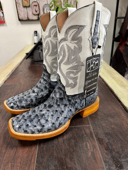 Black Rio Grande Ostrich Hybrid Soled