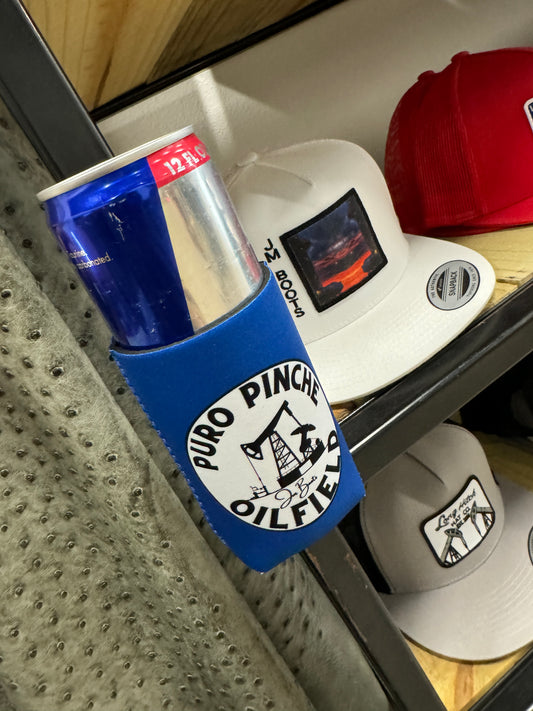 Puro pinche oilfield magnetic koozie