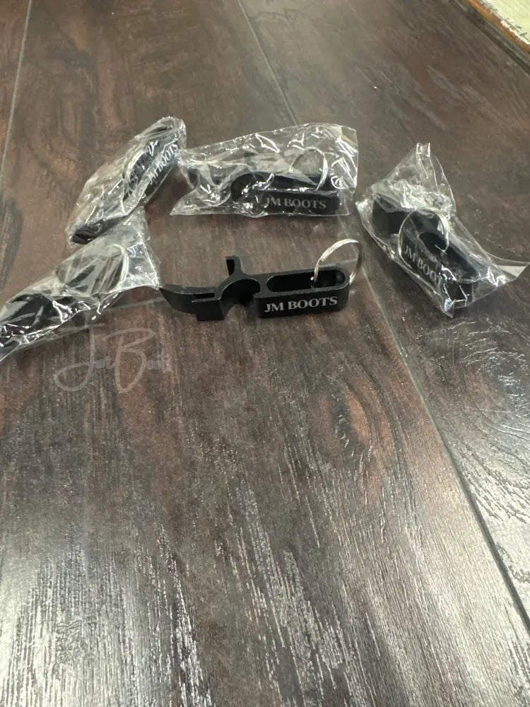 3-in-1 bottle opener keychain - 5 pieces- Black