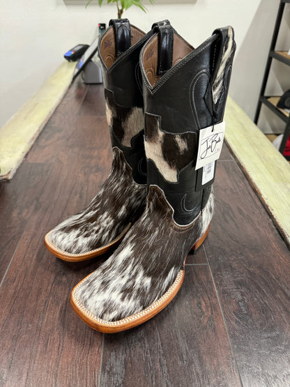 Cowhide-Bl/wh triple seam