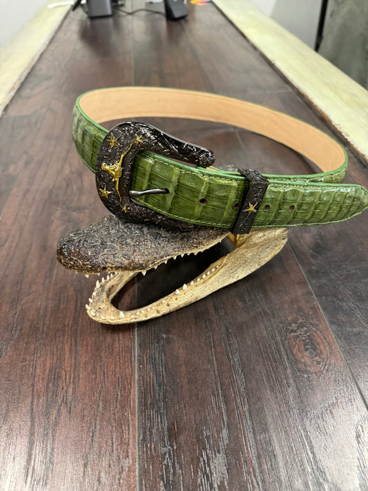 Caiman Belt- Olive Green