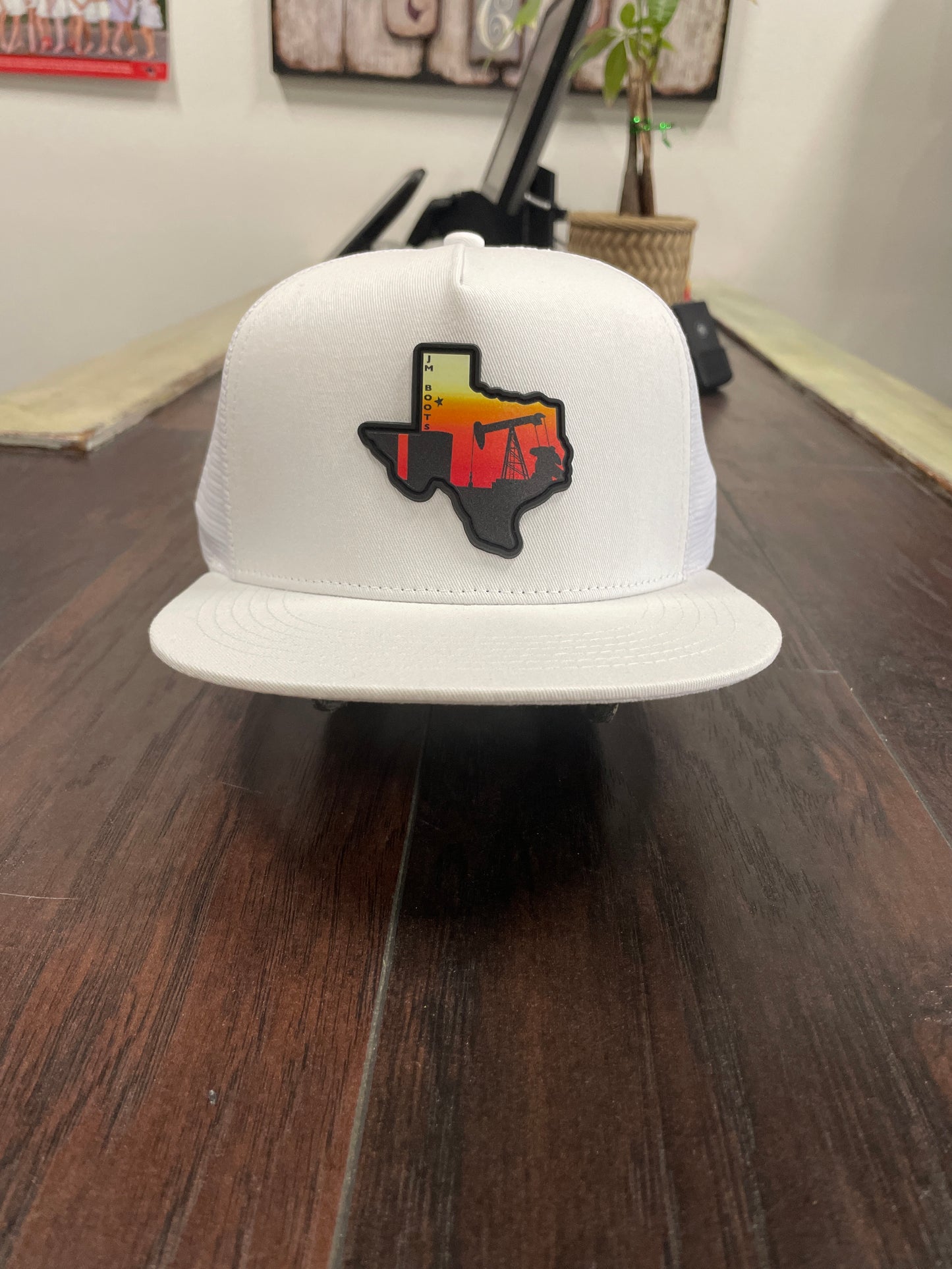 White Texas Oilfield Cap