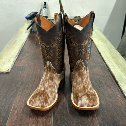 Cowhide br/wh sz 8 EE