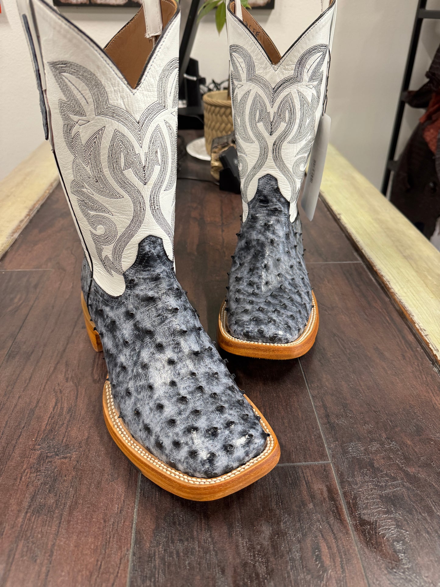 Black Rio Grande Ostrich Hybrid Soled
