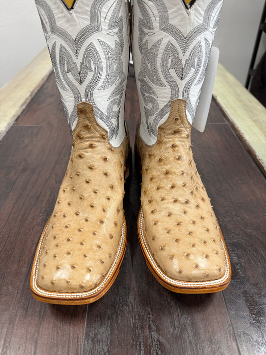 Tan Vintage Ostrich Hybrid Sole