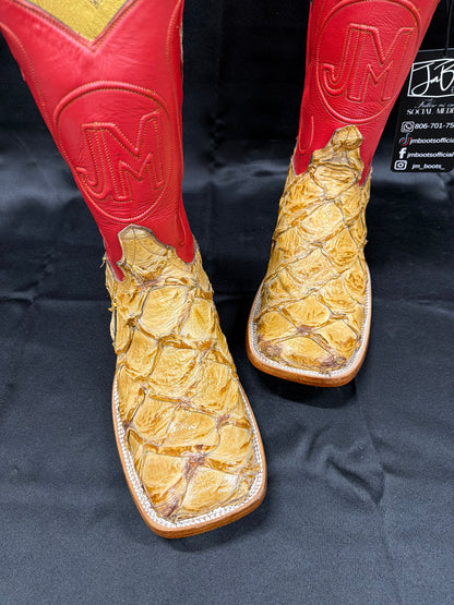 Fish boots antique saddle