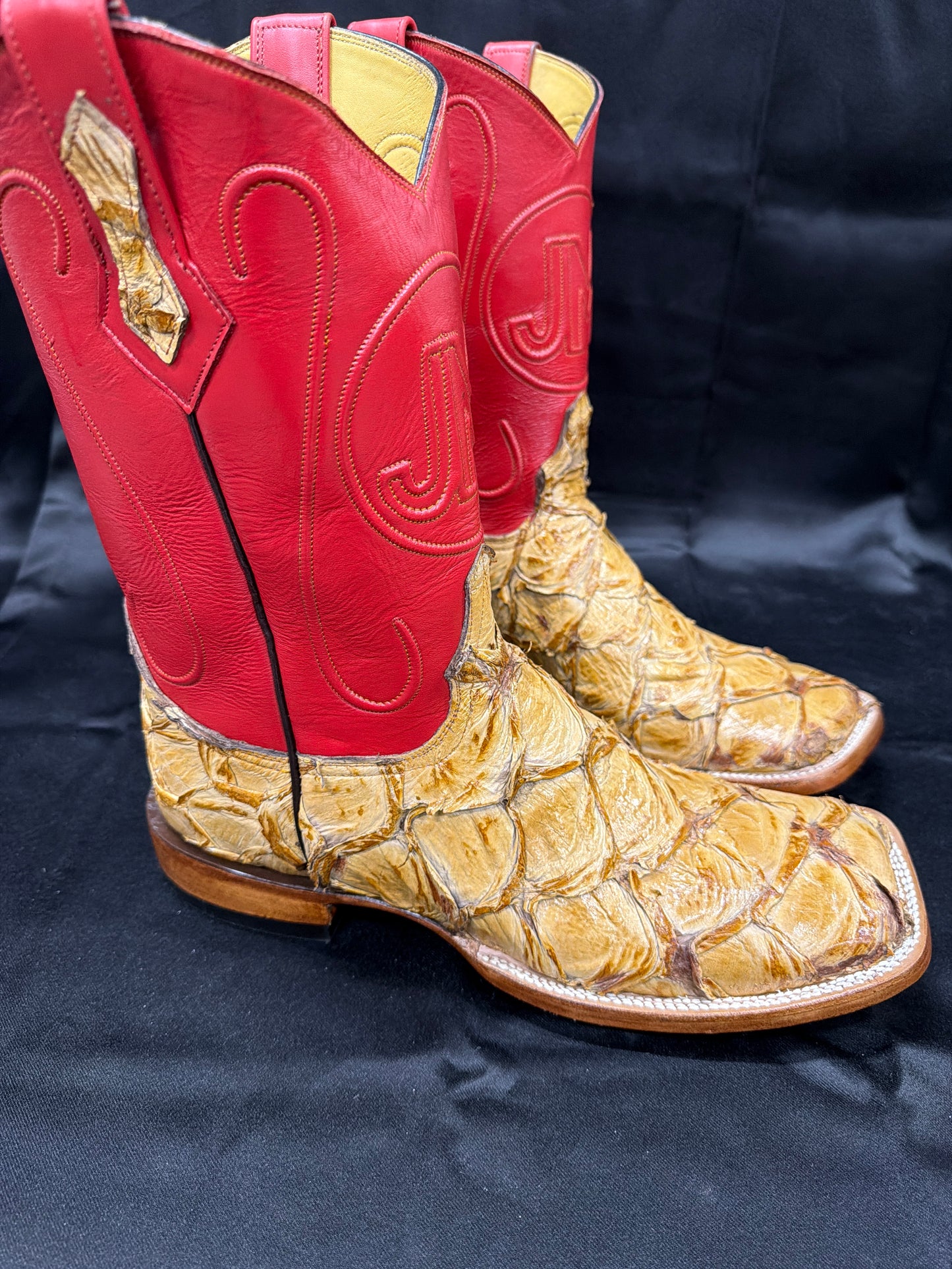 Fish boots antique saddle