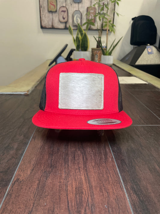 Cowhide Caps-Red