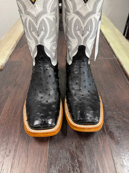 Black Ostrich Hybrid Sole