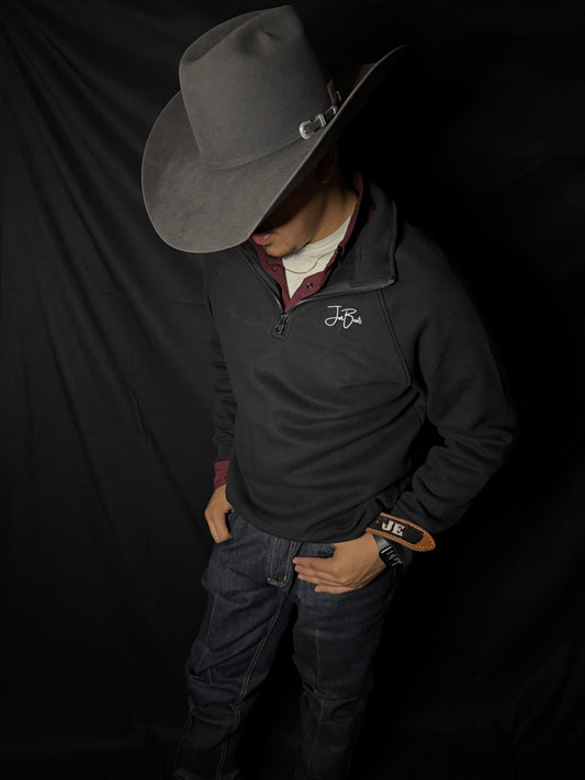 JM Signature Quarter Zip~ Black