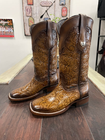 Mila Flor De Luz Square Toe Cowgirl Boot