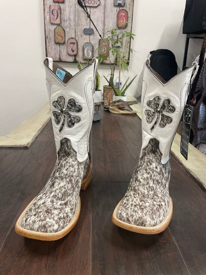 Cowhide- Brown and White
