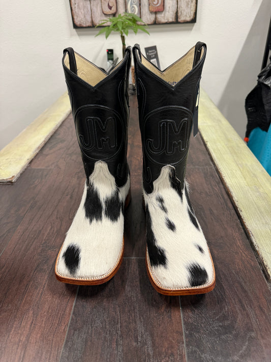 Cowhide-Bl/wh double stitched