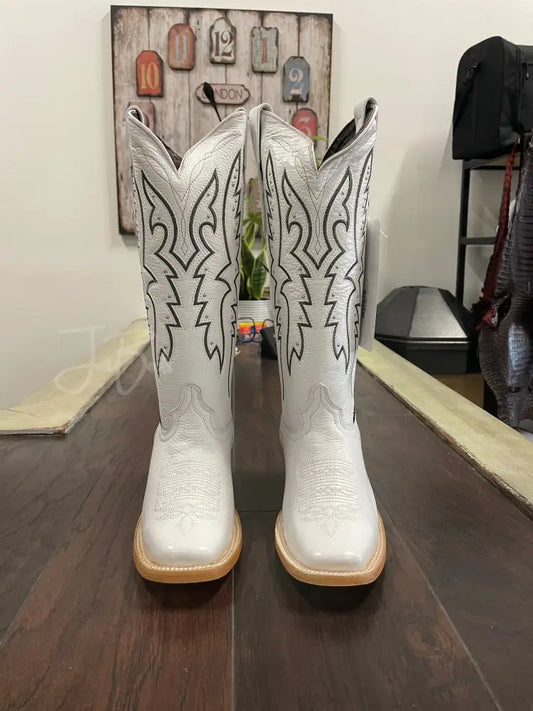 Alexa Rainbow Blanco - Cowboy boots