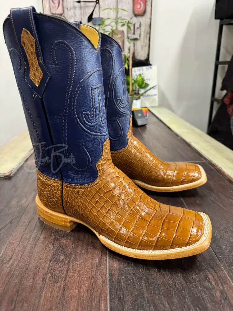 Alligator Belly- cognac - 9.5 EE