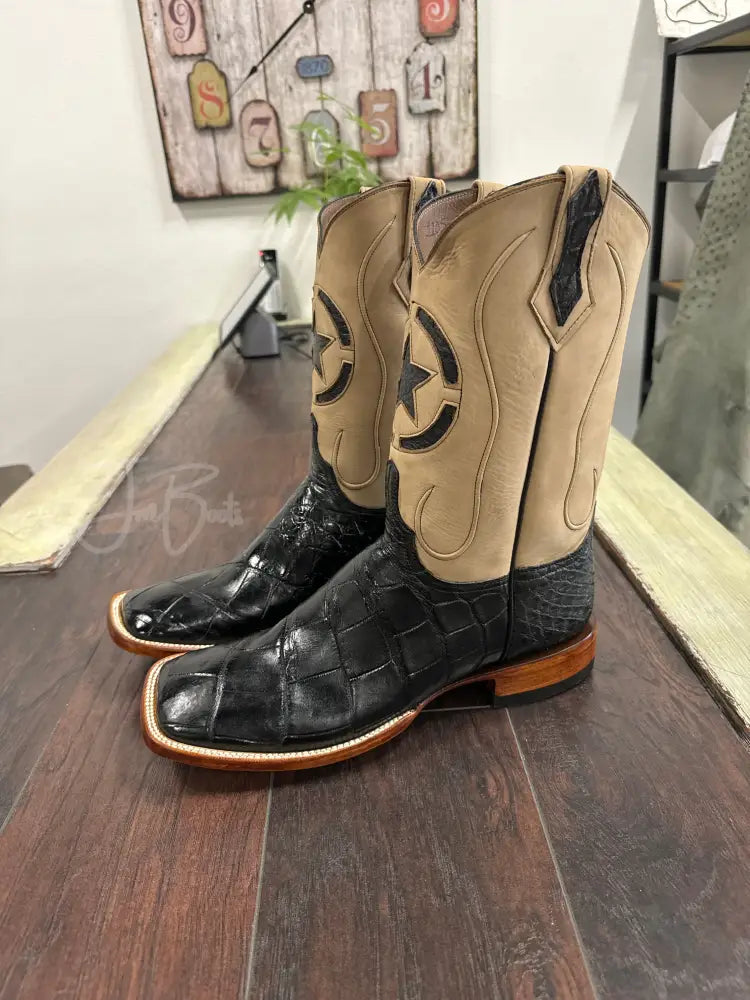 American Alligator-Black - 12 / EE - Boots