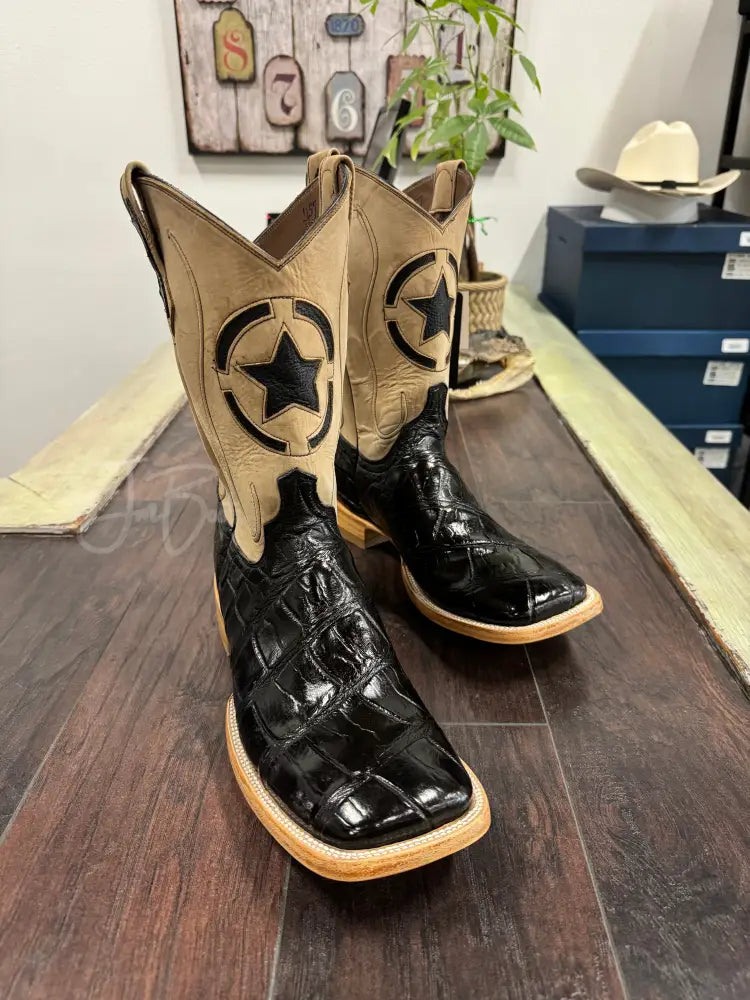 American Alligator-Black Belly - 10 EE - Boots