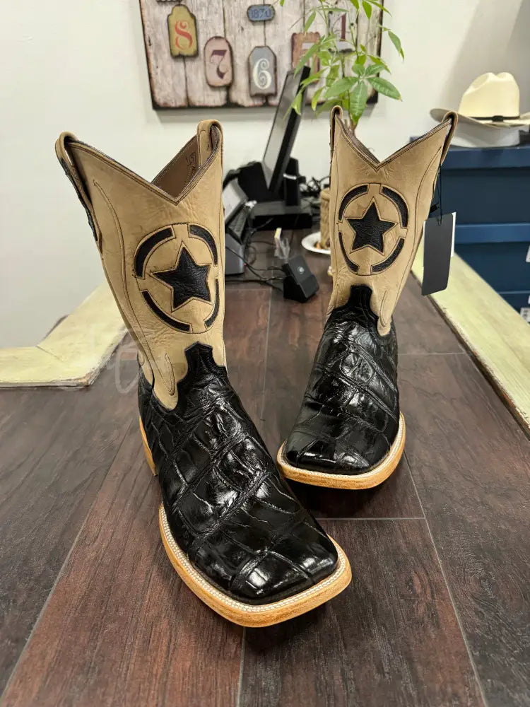 American Alligator-Black Belly - 10 EE - Boots