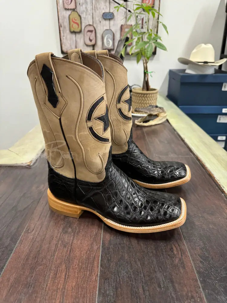 American Alligator-Black Belly - 10 EE - Boots