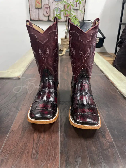 American Alligator~ Black Cherry - 10 EE - Boots