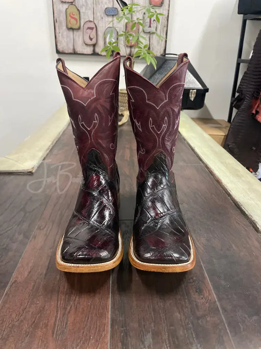 American Alligator~ Black Cherry - 12 EE - Boots