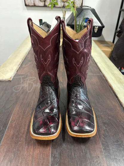 American Alligator~ Black Cherry - 9 1/2 E - Boots