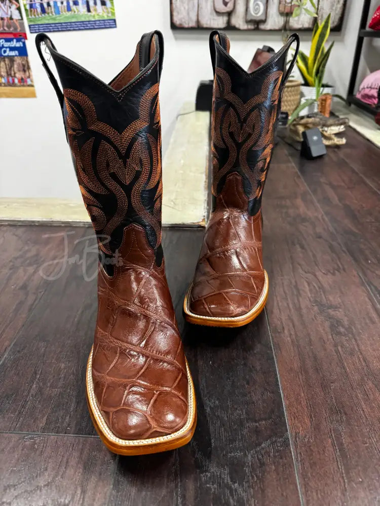 American Alligator-Brandy - 9 1/2 E - Boots