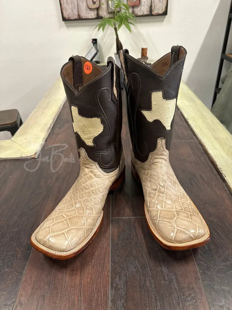American Alligator- hueso - 11.5 / D - Boots