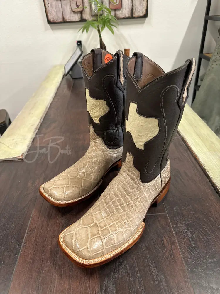 American Alligator- hueso - 11.5 / D - Boots