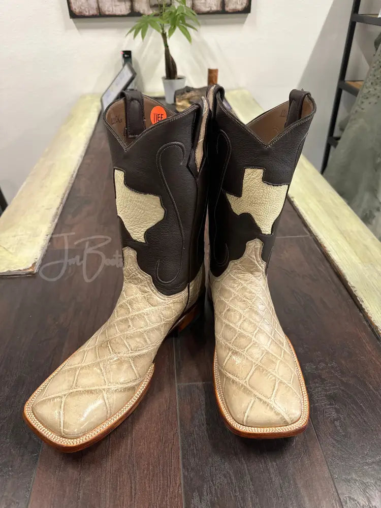 American Alligator- hueso - 11.5 / D - Boots